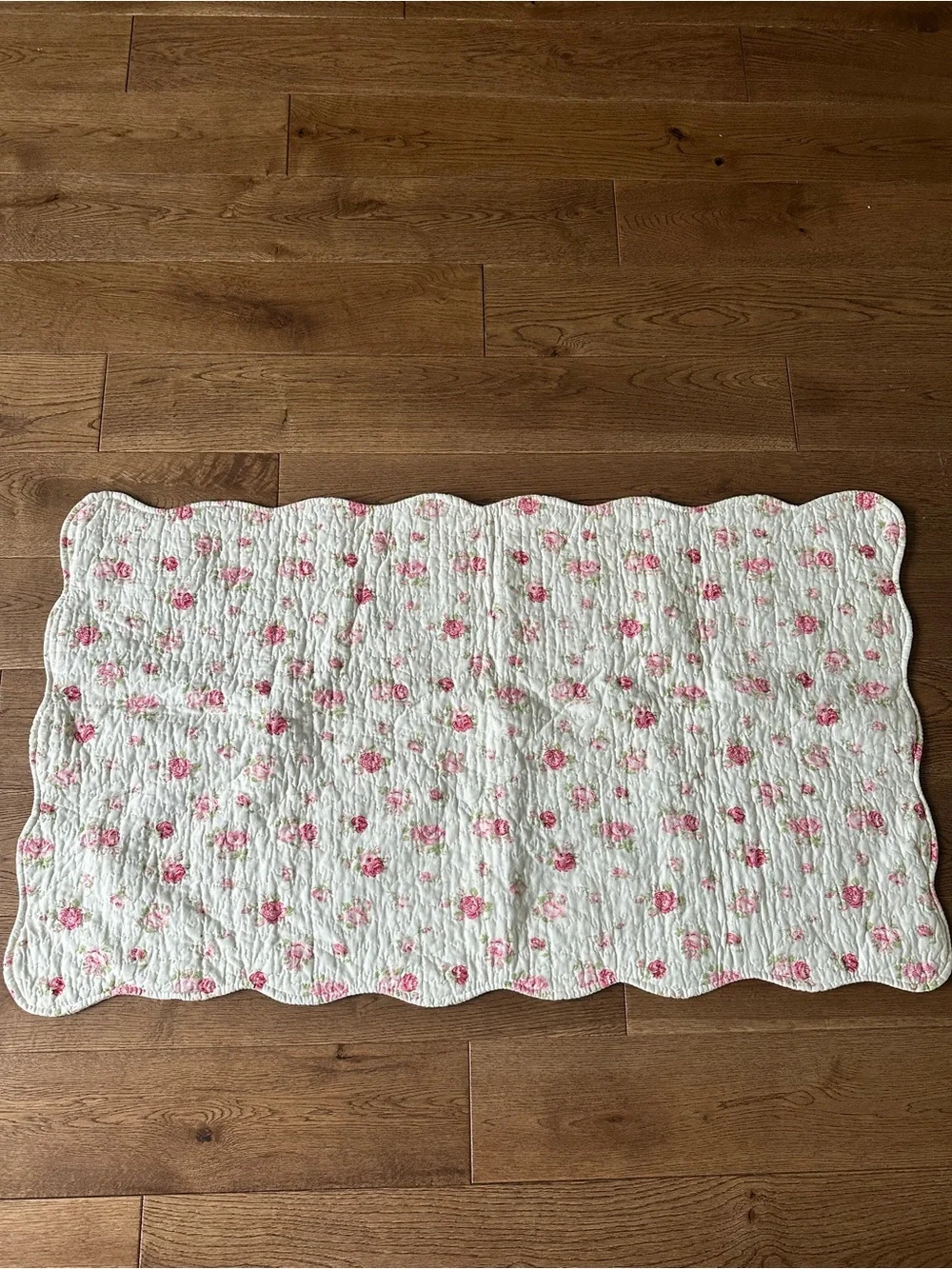 Shabby Chic Floral King Quilt 100% Cotton 1 Pillow Sham